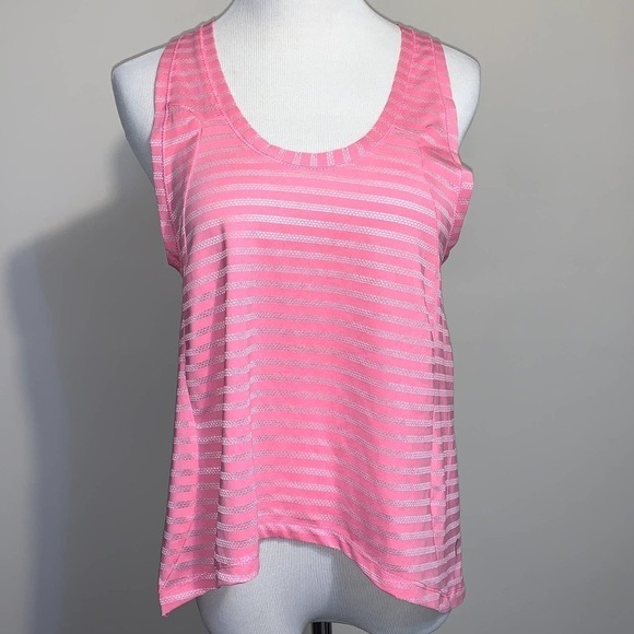 Zyia Active Pink Nimbus Split Back Tank Top - Picture 3 of 5